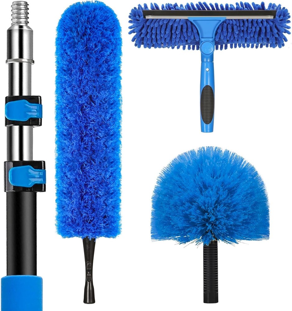 20 Feet High Reach Duster Kit - Extens Pole, Cobweb Duster with