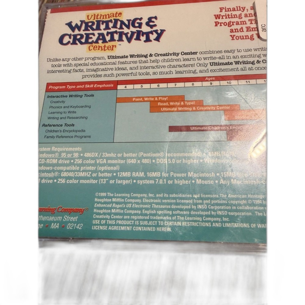 The Learning Company Ultimate Writing & Creativity Center PC CD-Rom sealed