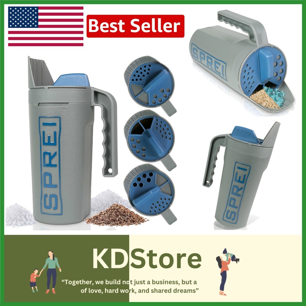 Multi-Functional Handheld Spreader for Gardens - 80 Oz,