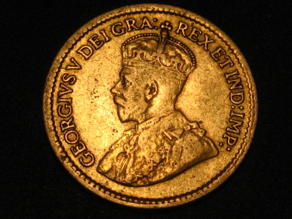 1918 Canadian Five Cent 92% Silver Piece #2