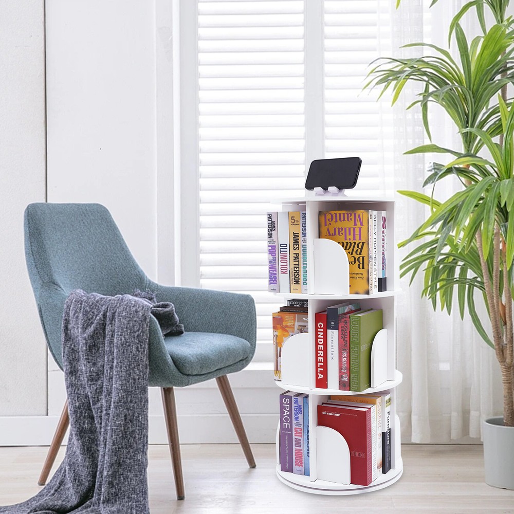 12-Compartments Stackable Shelf Bookshelf Organizer Holder Books Storage Stand