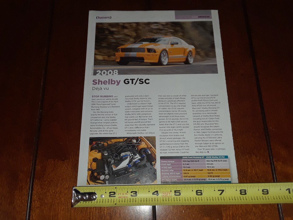 2008 SHELBY GT/SC - ORIGINAL ARTICLE