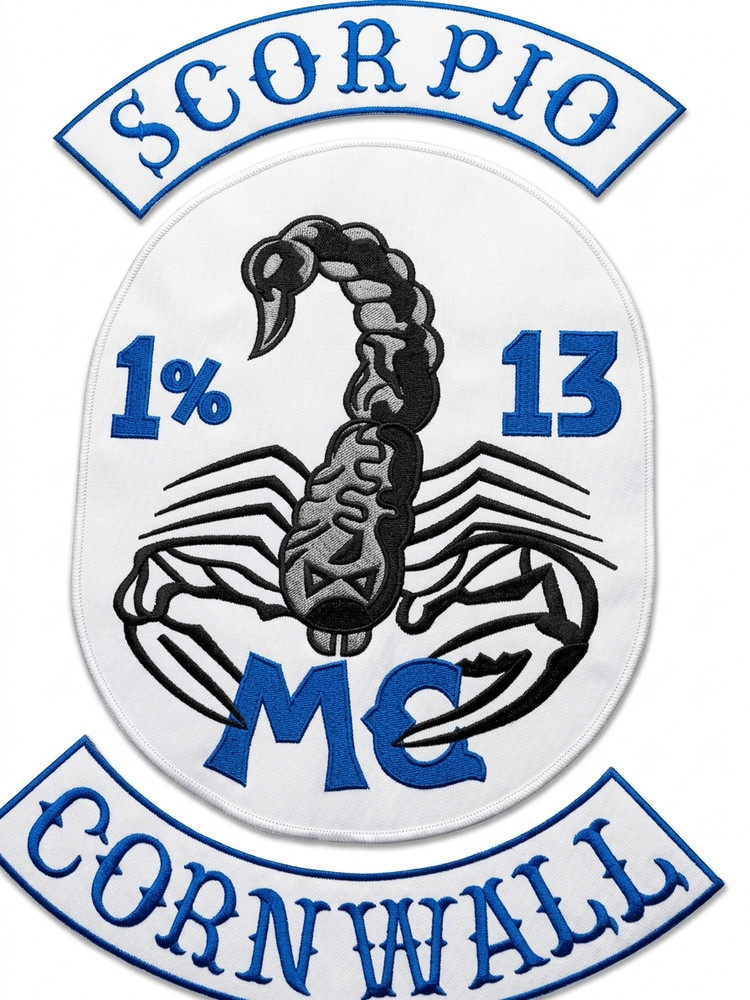 Scorpio Cornwall 35 CM MC iron on embroidered set