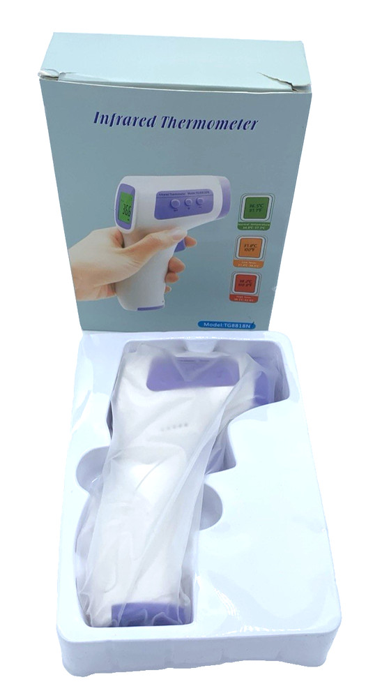Non-Contact Infrared Digital Thermometer LCD Display Memory Function New In Box