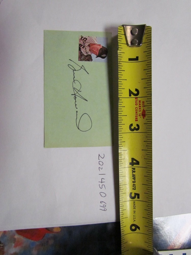 Bruce Howard Signed Autographed Cut JSA Auction Certified