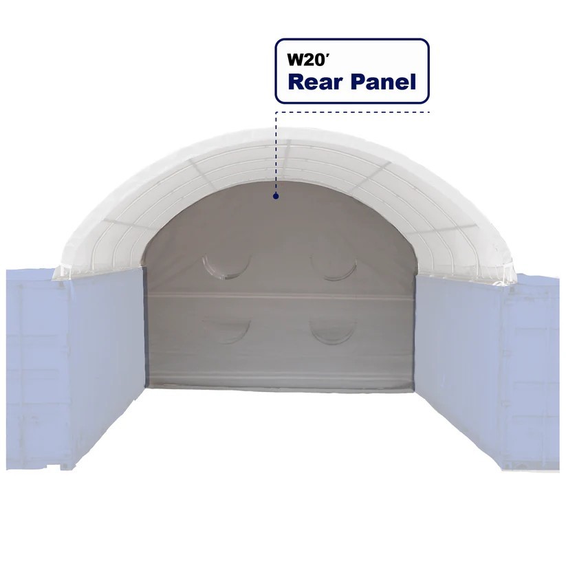 Rear Panel for W20' Container Shelter 11oz PE Back Panel Container Shelter Parts