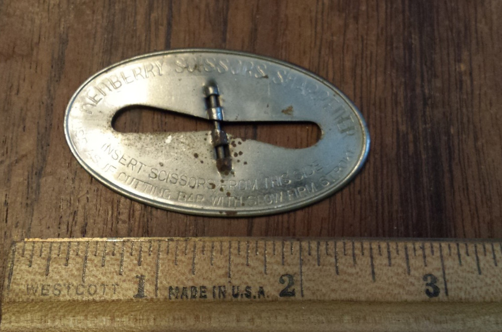 Vintage KENBERRY SCISSORS SHARPENER -some rust