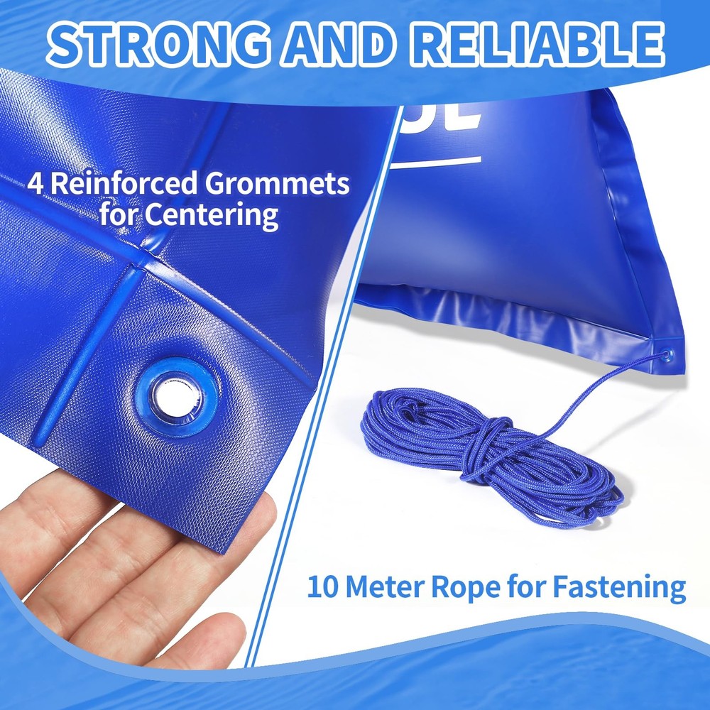 Pool Pillow for Above Ground 4 x 8 Ft, 8" x 4" (Rectangular), Blue