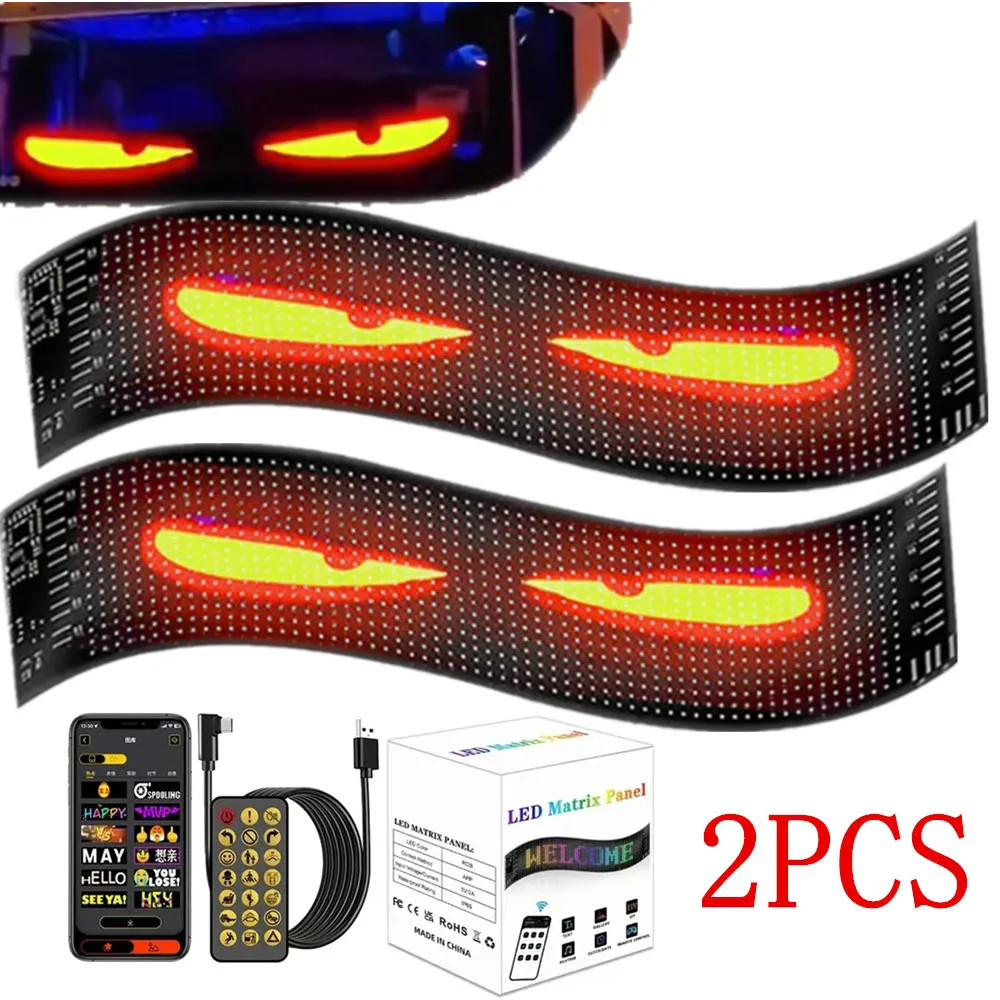 Devil Eyes APP Bluetooth Car Advertising Screen LED Devil Eyes Light LED Display