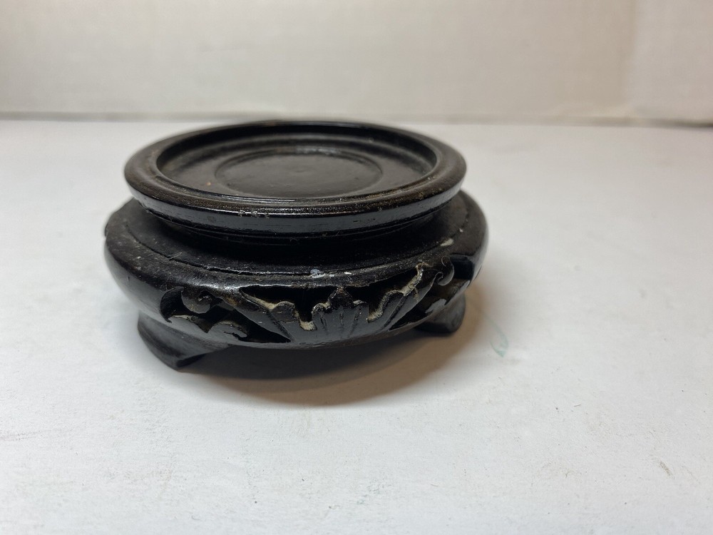 Vintage Small Wood Footed Base Stand