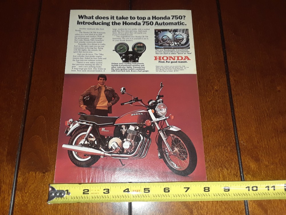 1976 HONDA CB 750A ORIGINAL AD