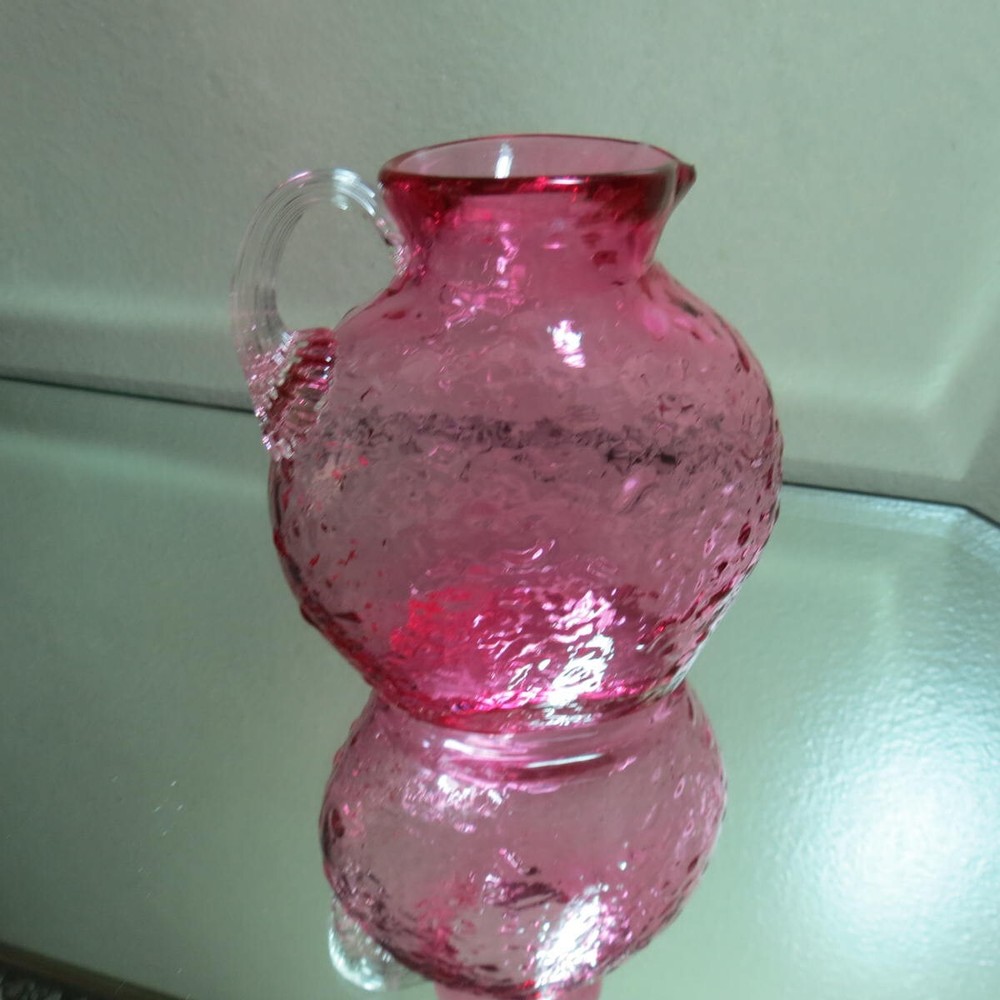 Petite MCM Handblown Cranberry pitcher