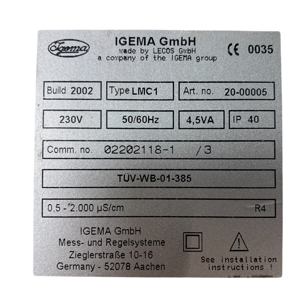 Igema LMC1 Water Level Controller 20-00005