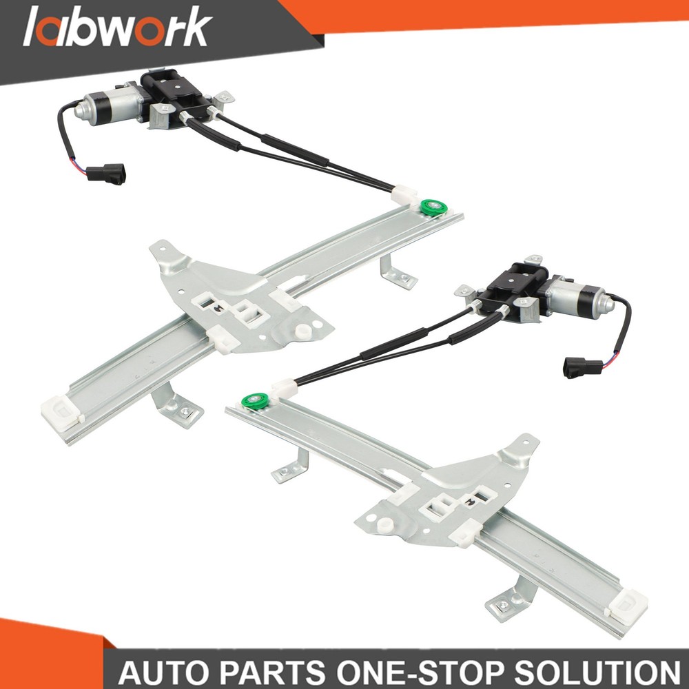 Labwork Front Left Right Pair Front Window Regulator w/ Motor for Buick Century