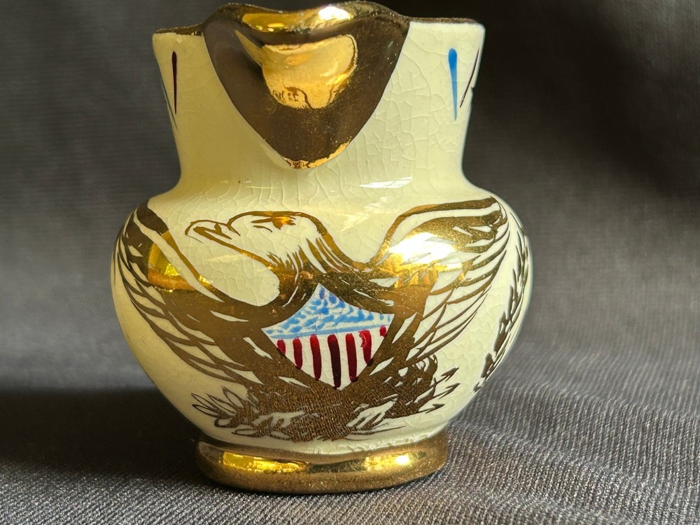 Lusterware WWII General MacArthur Miniature Pitcher