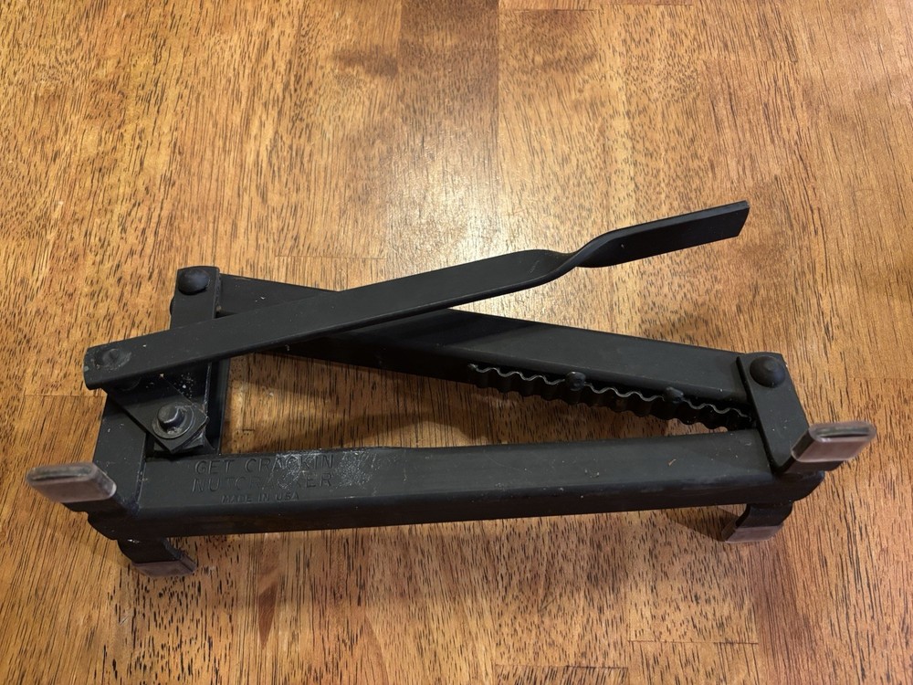 Get Crackin Heavy Duty Steel Construction Nut Cracker Black Walnut