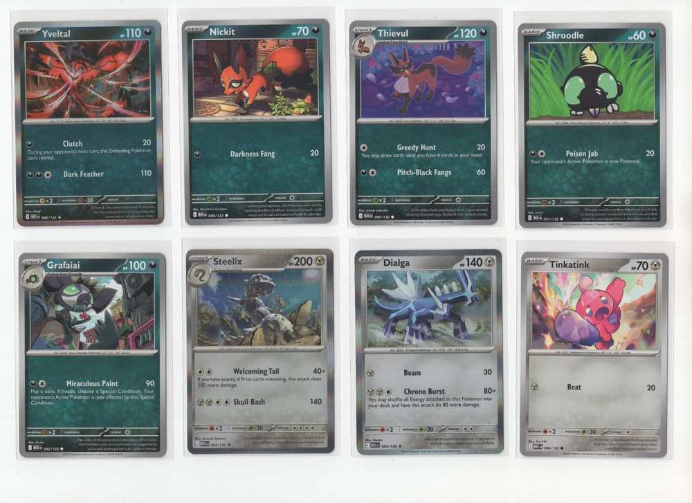 Pokemon ME1 Mega Evolution C/U/R Complete Set 122 Cards