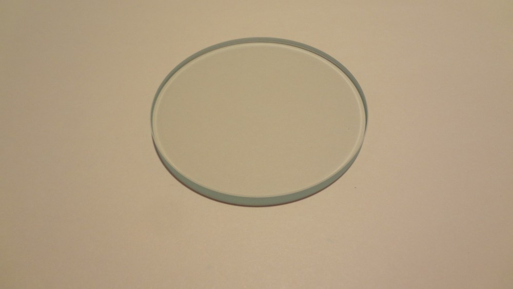 CLEAR GLASS MICROSCOPE  STAGE PLATE 72MM DIAM X 4MM THICK **NEW**