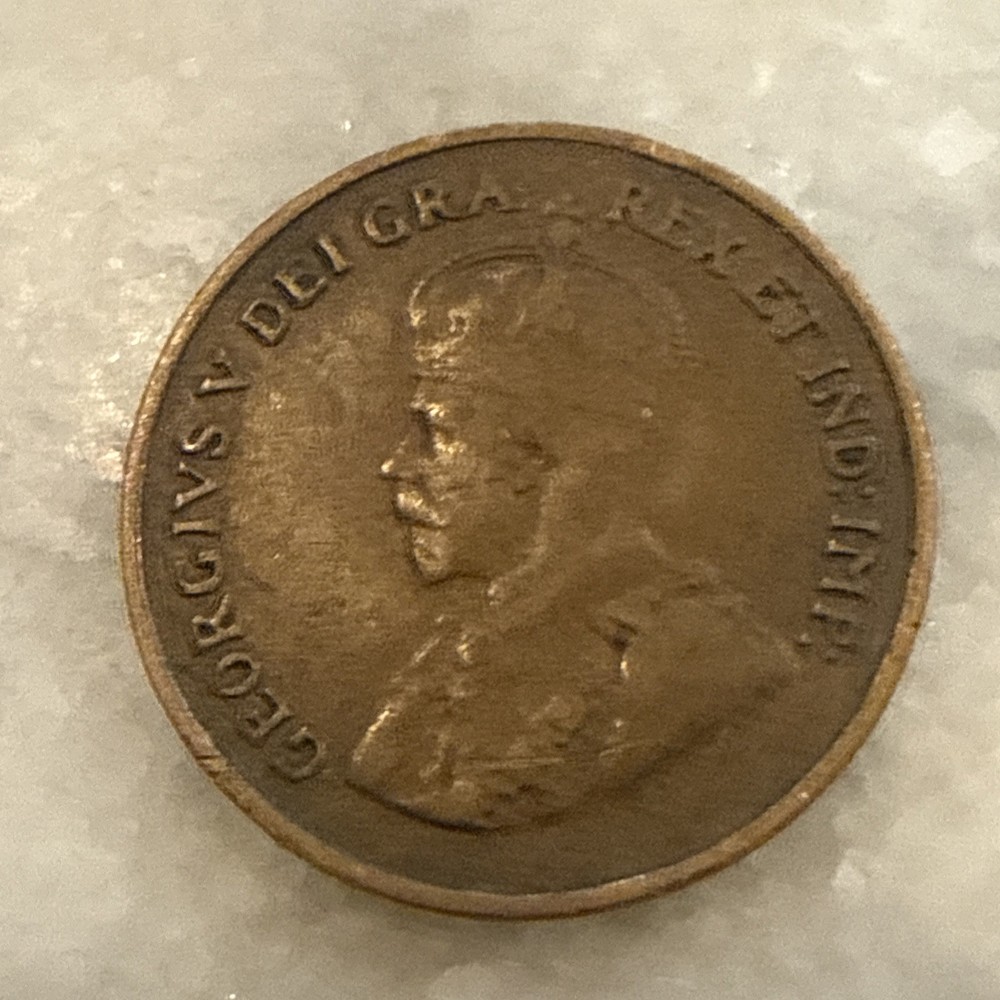1920 Canadian Cent Chocolate Brown