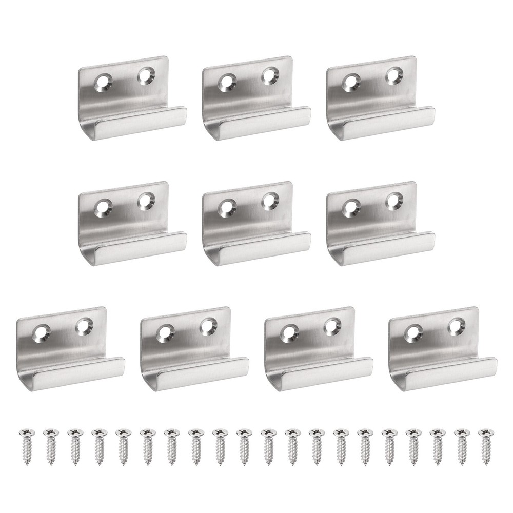 10pcs Steel Tile Hooks, Silver, 15mm (9/16"), 25mm