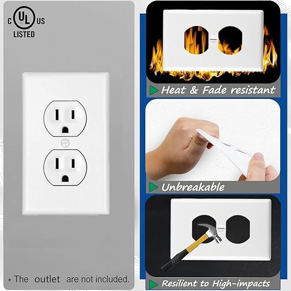 Outlet Covers Wall Plates - Electrical Outlet Covers12-Pack Standard Size Best