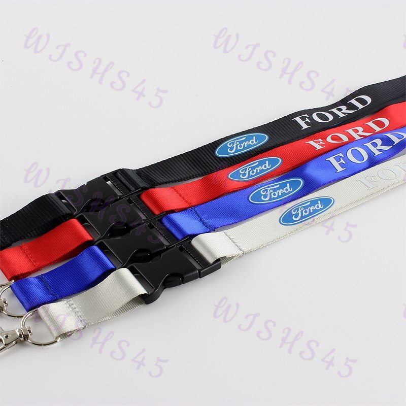 Quick Release Keychain Neck Strap Black NEW For Ford Lanyard Neck Strap