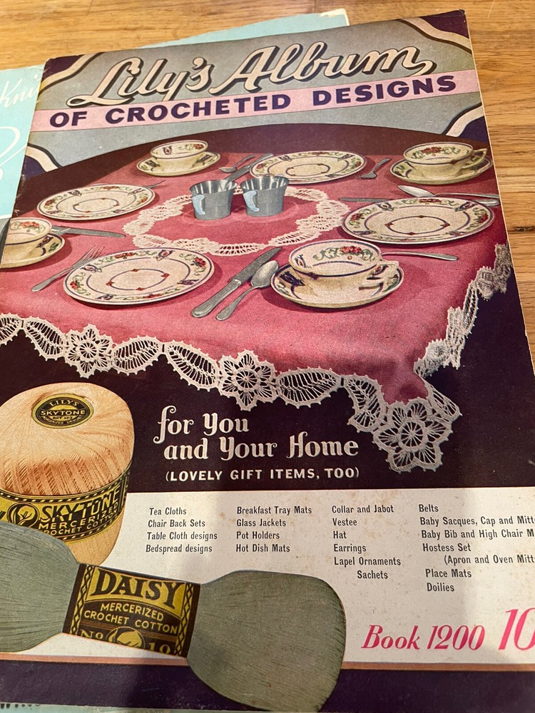 3 1940s crochet knitting catalogues instructions