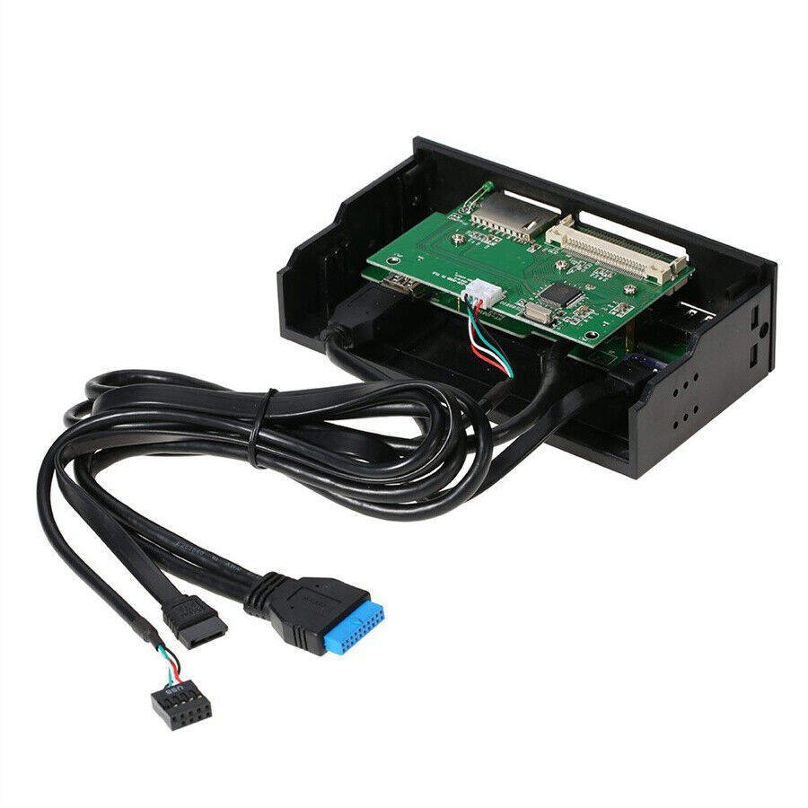 5.25" Computer Interface Panel USB Card Reader USB 3.0 Type-C eSATA SD TF CF XD
