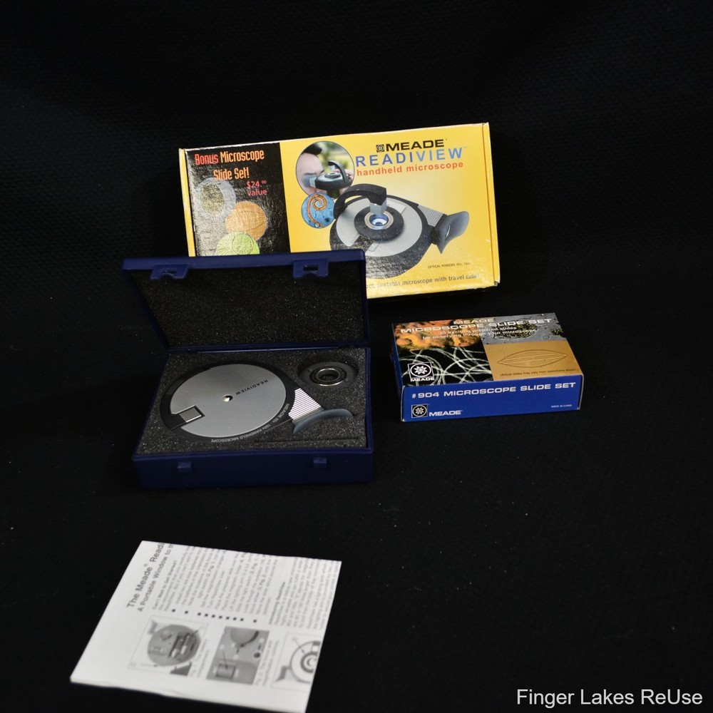 Meade Readview Portable Compound Microscope and 25 Prepared Slides