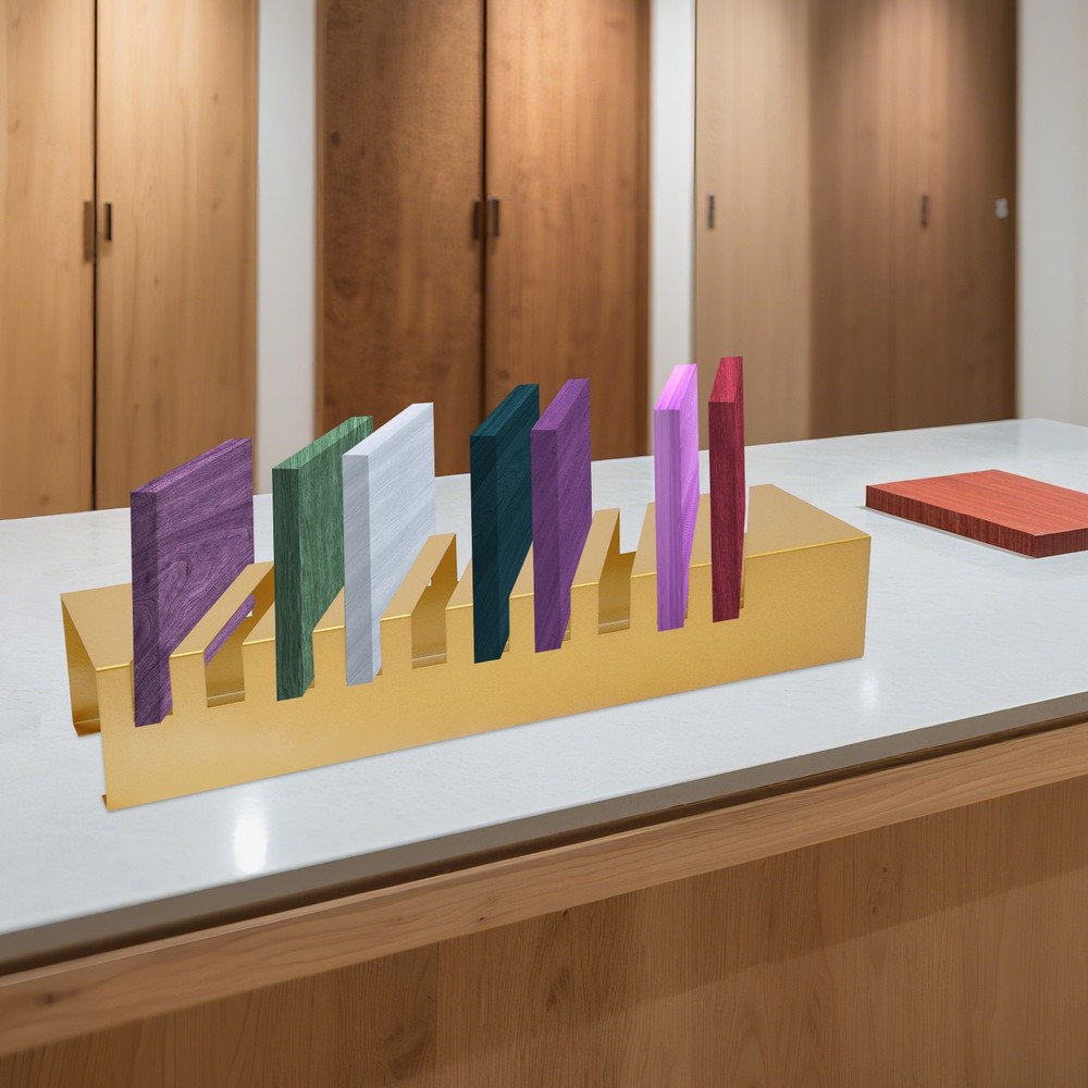 Small Tile Display Rack, Countertop 10 Slots Tile Display Stand, Tile Display