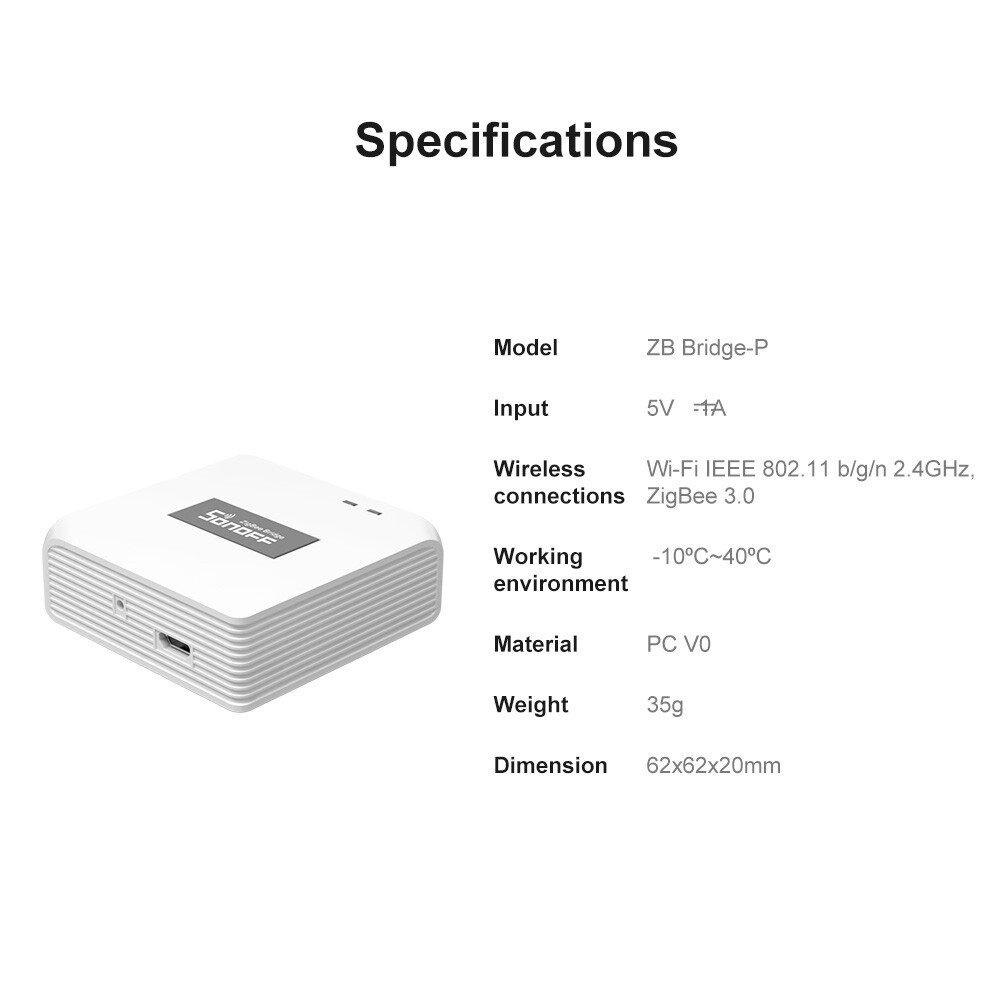 SONOFF Zigbee Bridge Pro Gateway Wi-Fi & Zigbee Dual-protocol Remote Controller