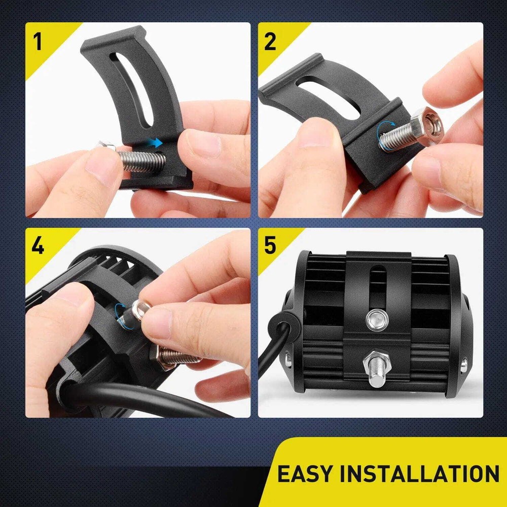 Nilight Universal Slide Base Mount Bracket (Pair)