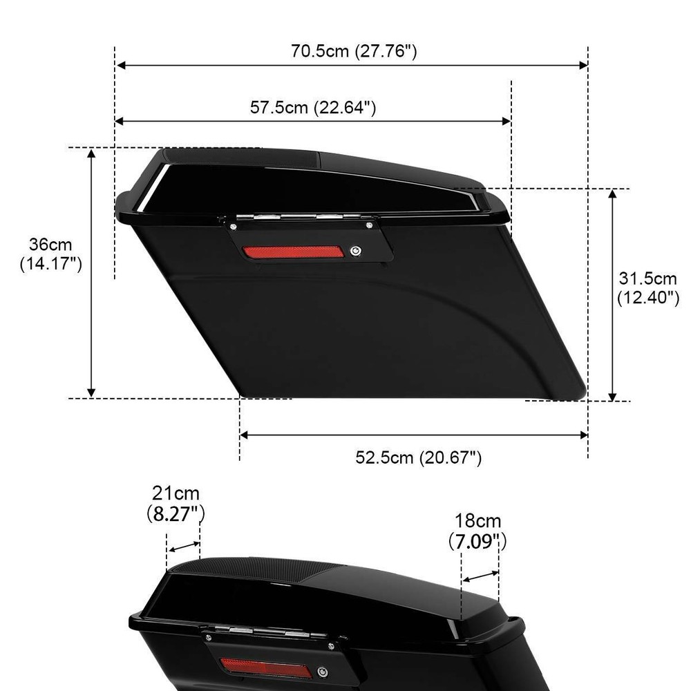 Vivid Black Hard Saddlebags Conversion Brackets Fit For Harley Softail 1984-2017