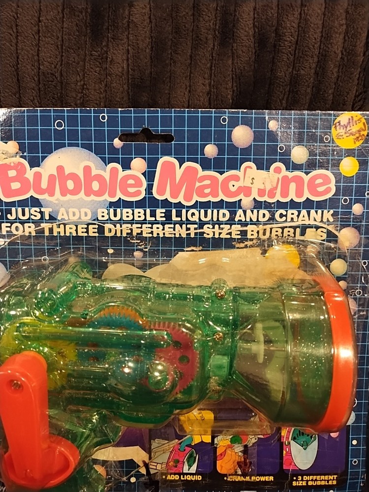Bubble Machine Vintage 1992 Different Size Bubbles (3) Opened Package