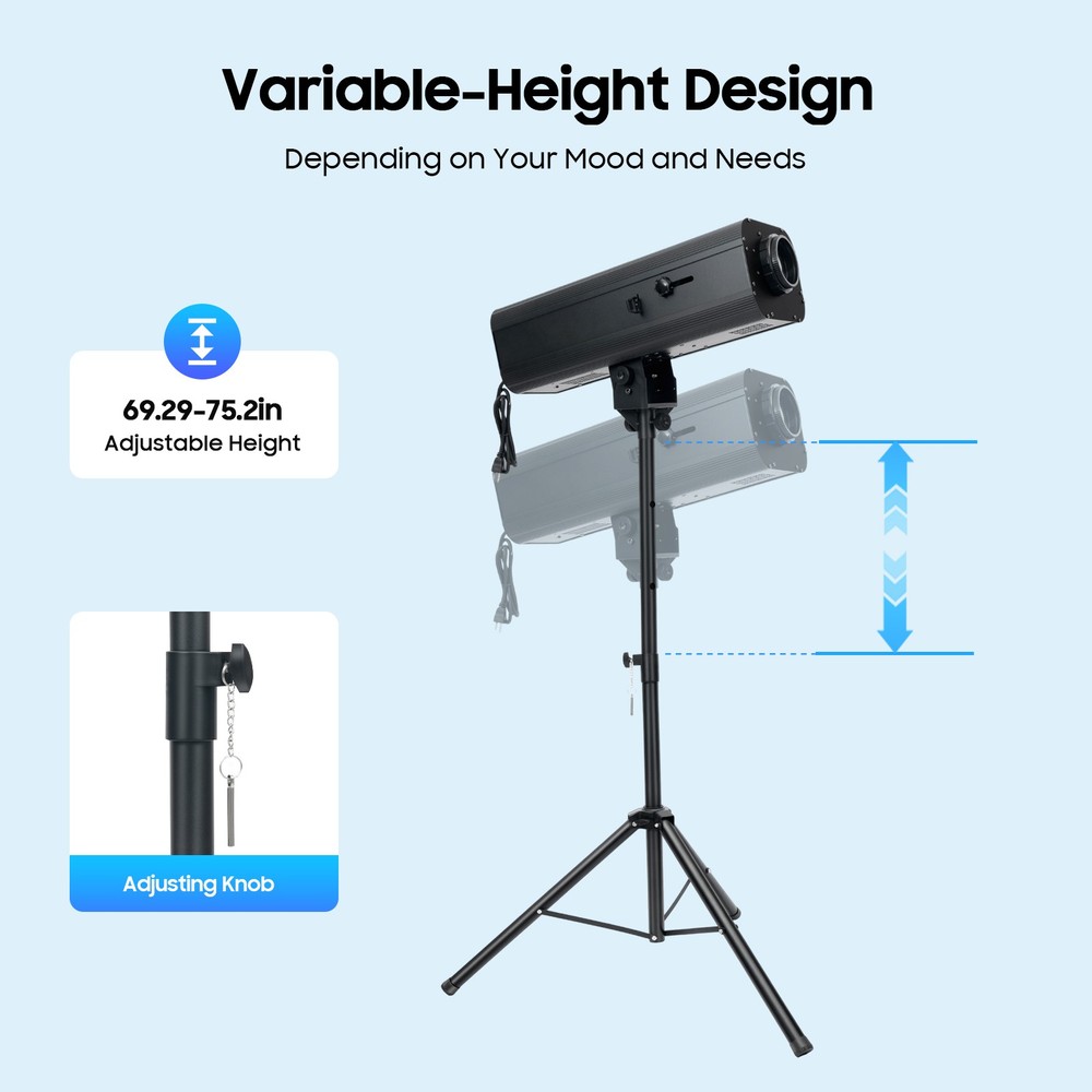 Stage Spotlight Manual Control Adjustable Aperture Follow Spot Light W/ Tripod