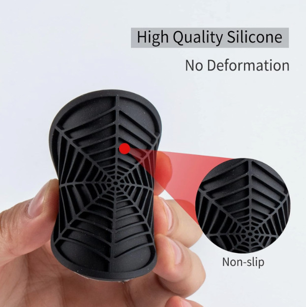 4PCS Car Cup Holder Coasters - Spider Web Non-Slip Silicone