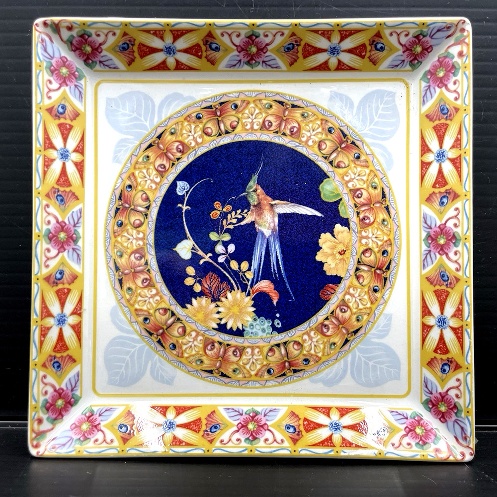 Vintage Spode Java Pattern F 1994 Square Shallow Trinket Dish