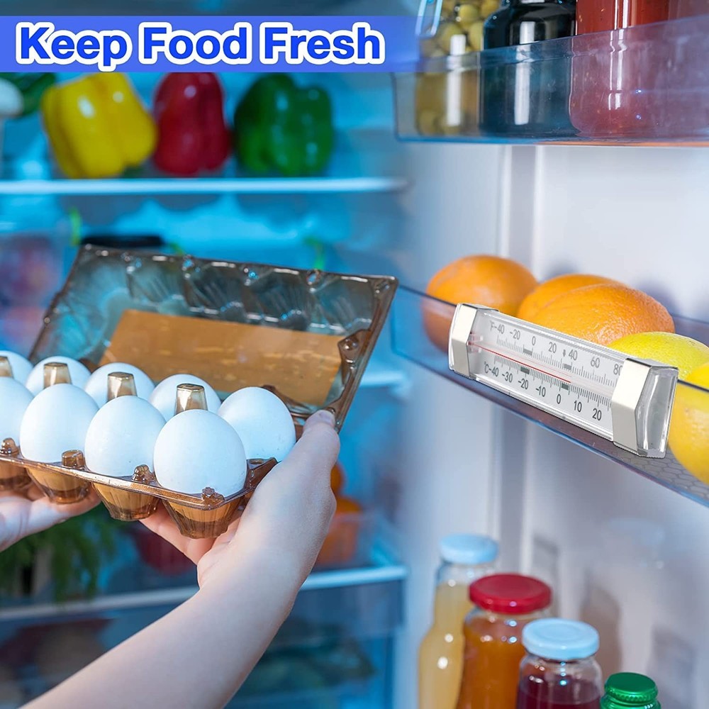 12 Pack Fridge Refrigerator Freezer Thermometer Transparent