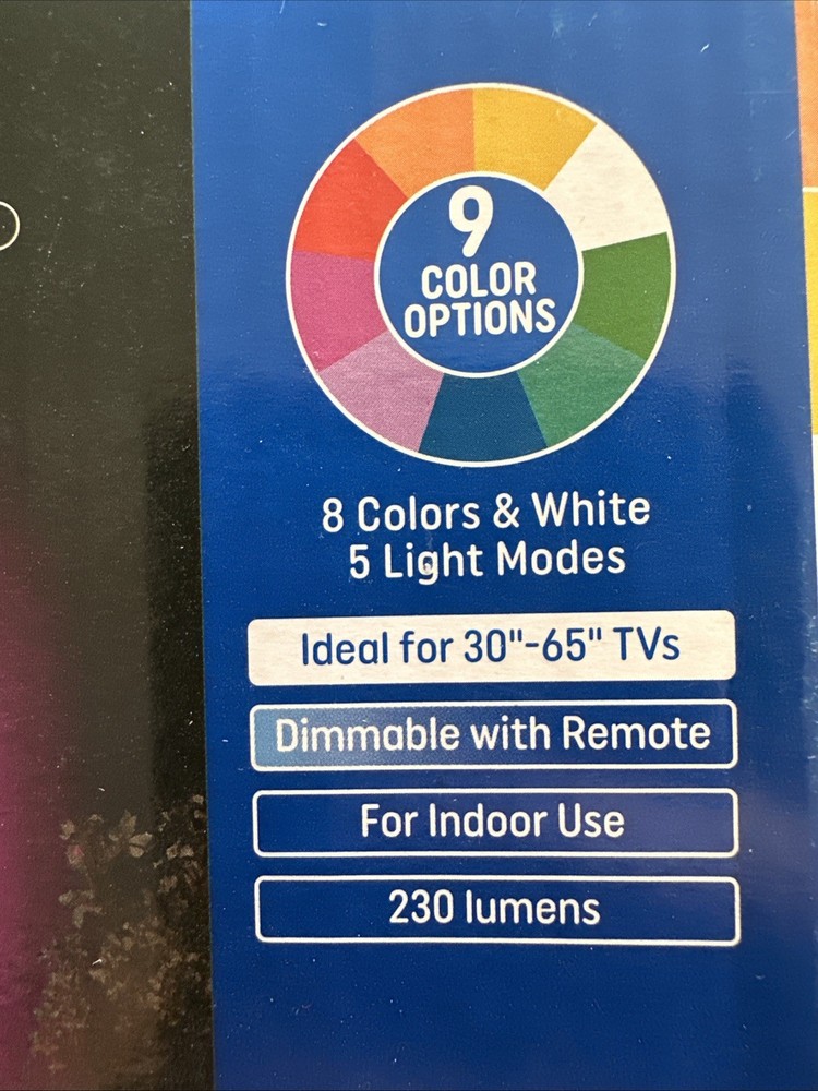 GE LED Light Strip 84' Multicolor Dimmable USB Remote Control 4 Tv