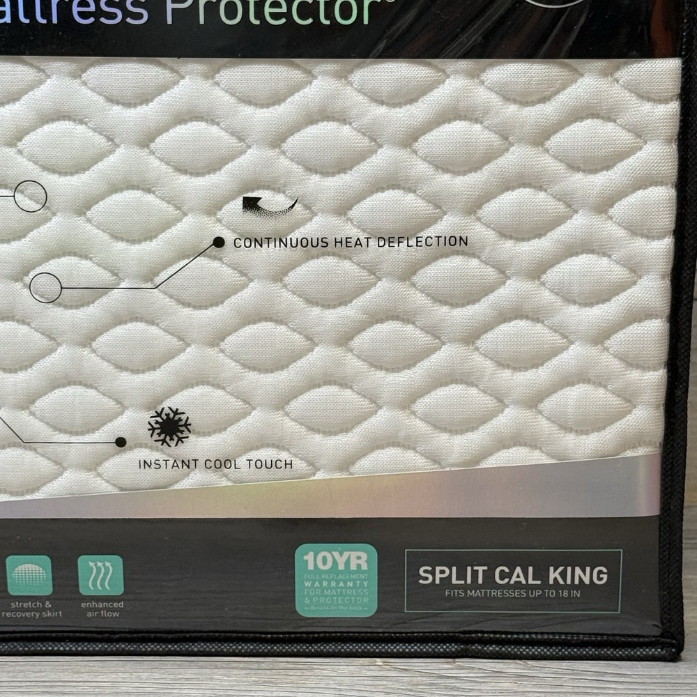 Bedgear Ver-Tex 6.0 Split Cal King Performance Mattress Protector Cool Touch
