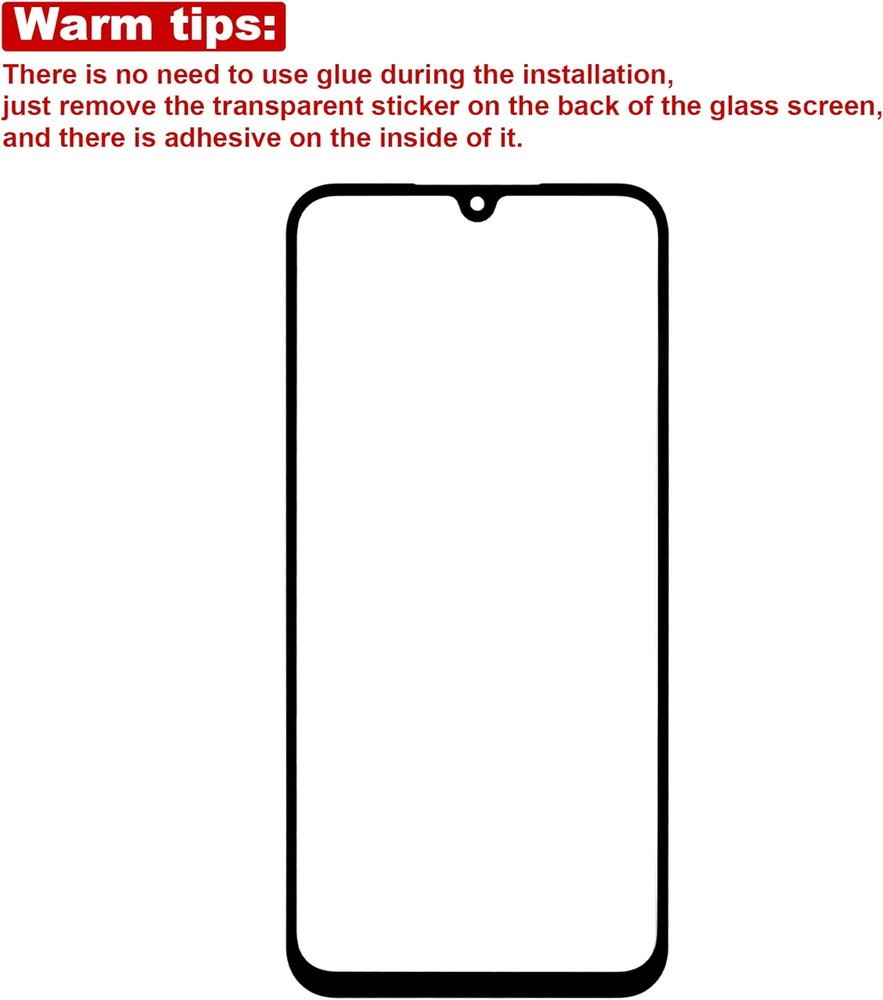 New Front Glass Panel for Galaxy A15 5G, Front Glass Screen Replacement for Gala