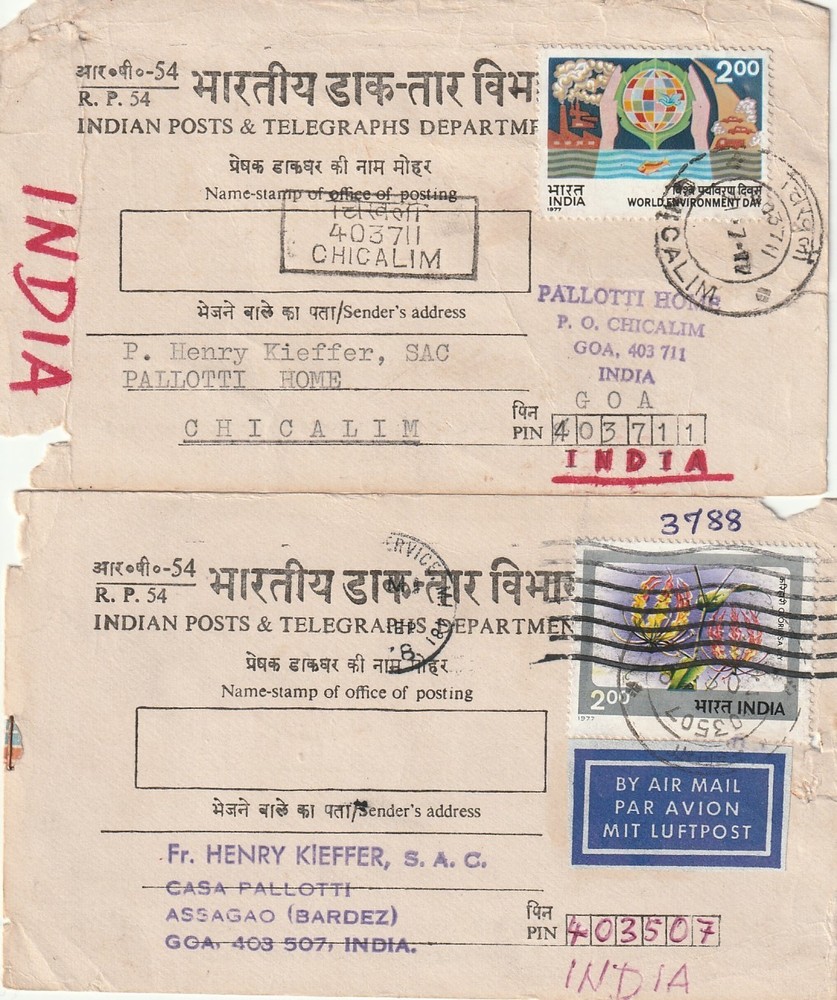 INDIA: Lot 2 Return receipts 1978.