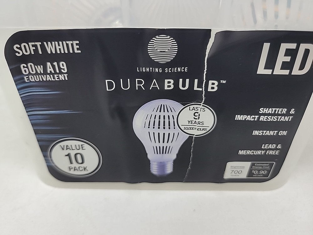 Lightbulb Shatter & Impact Resistant Durabulb Lighting Science 10 Pack
