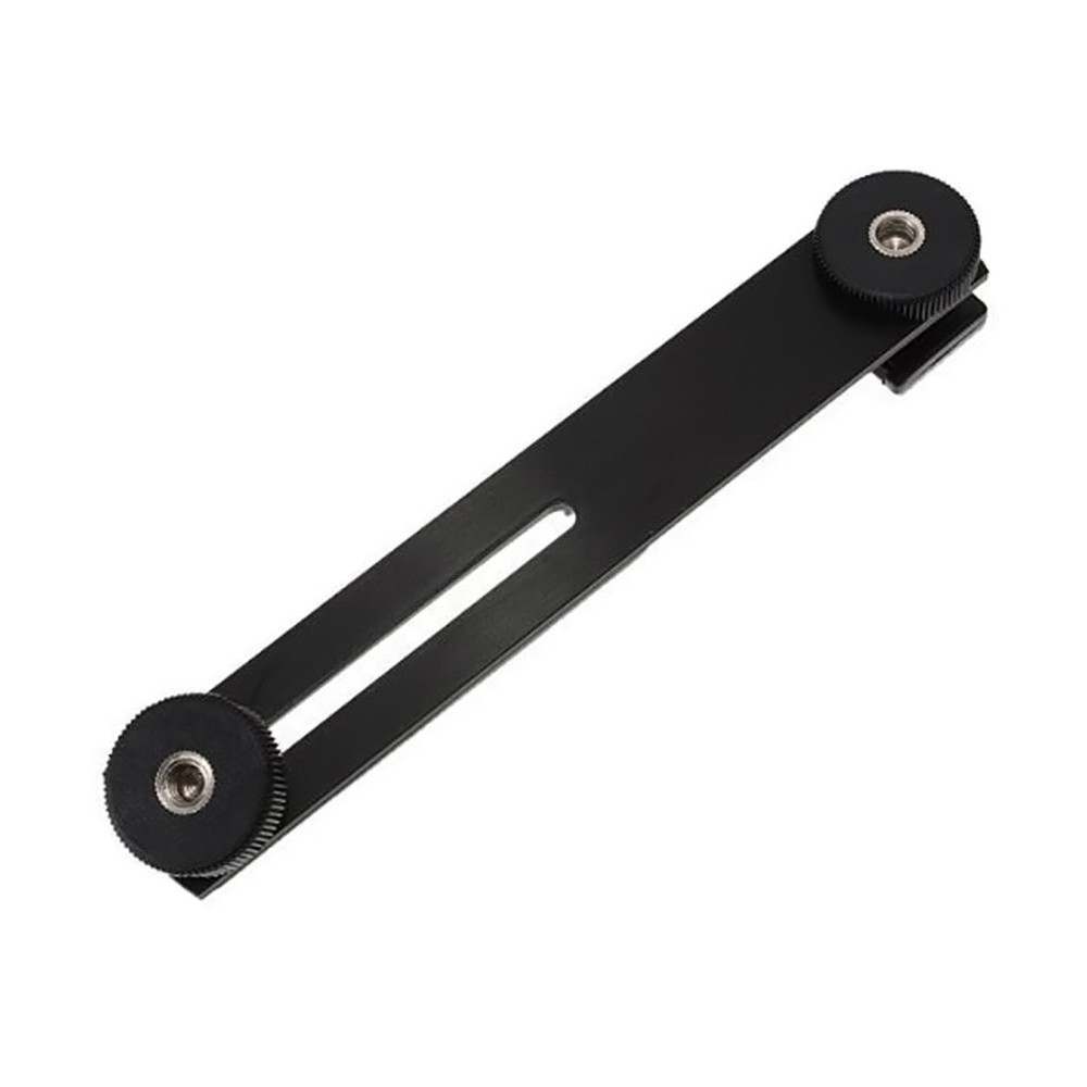 Dual Flash Bracket Tripod Mount for 1/4" Screw Video Light Stand Flashlight