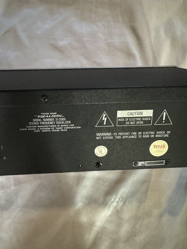 Sherwood Model EQ460B Stereo Graphic Equalizer Tested and Working