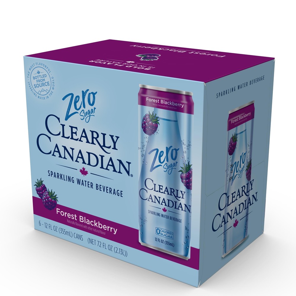 Clearly Canadian Zero Sugar Forest Blackberry Sparkling Water Beverage, Zero ...