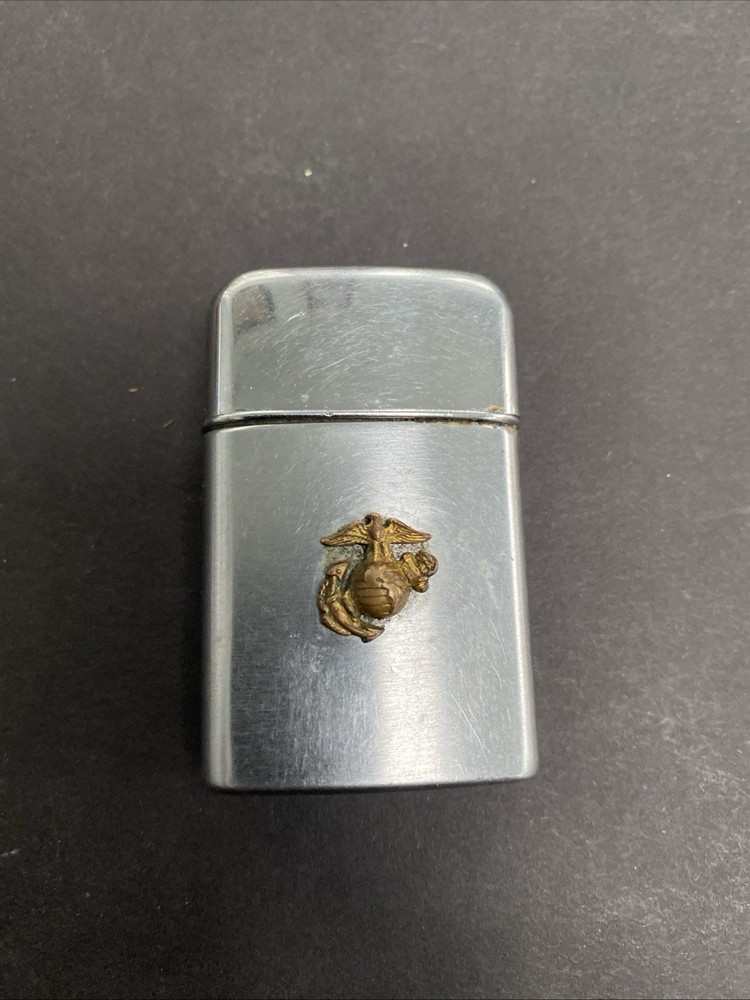 Vintage Ronson Lighter USMC Logo Windlite Model Marines Please READ