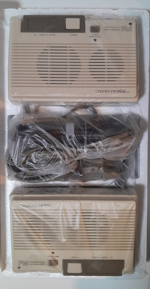 Realistic 2-Station FM Phone Line Intercom System 43-206