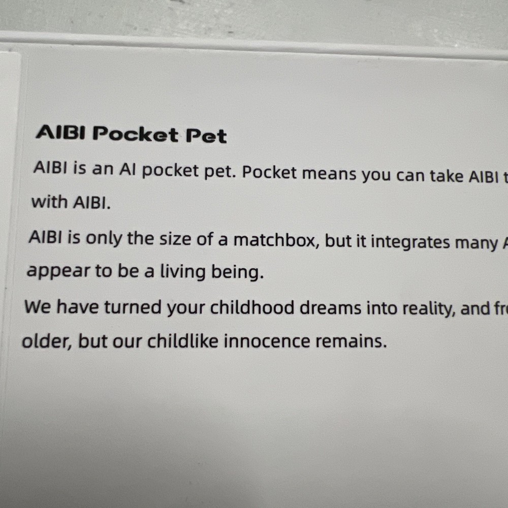 aibi pocket pet NEW