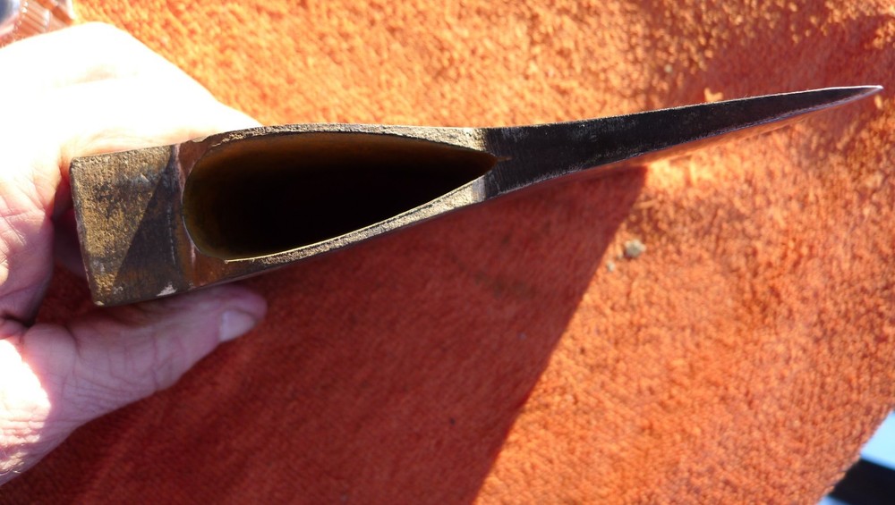 ANTIQUE PLUMB AXE HEAD, JERSEY PATTERN